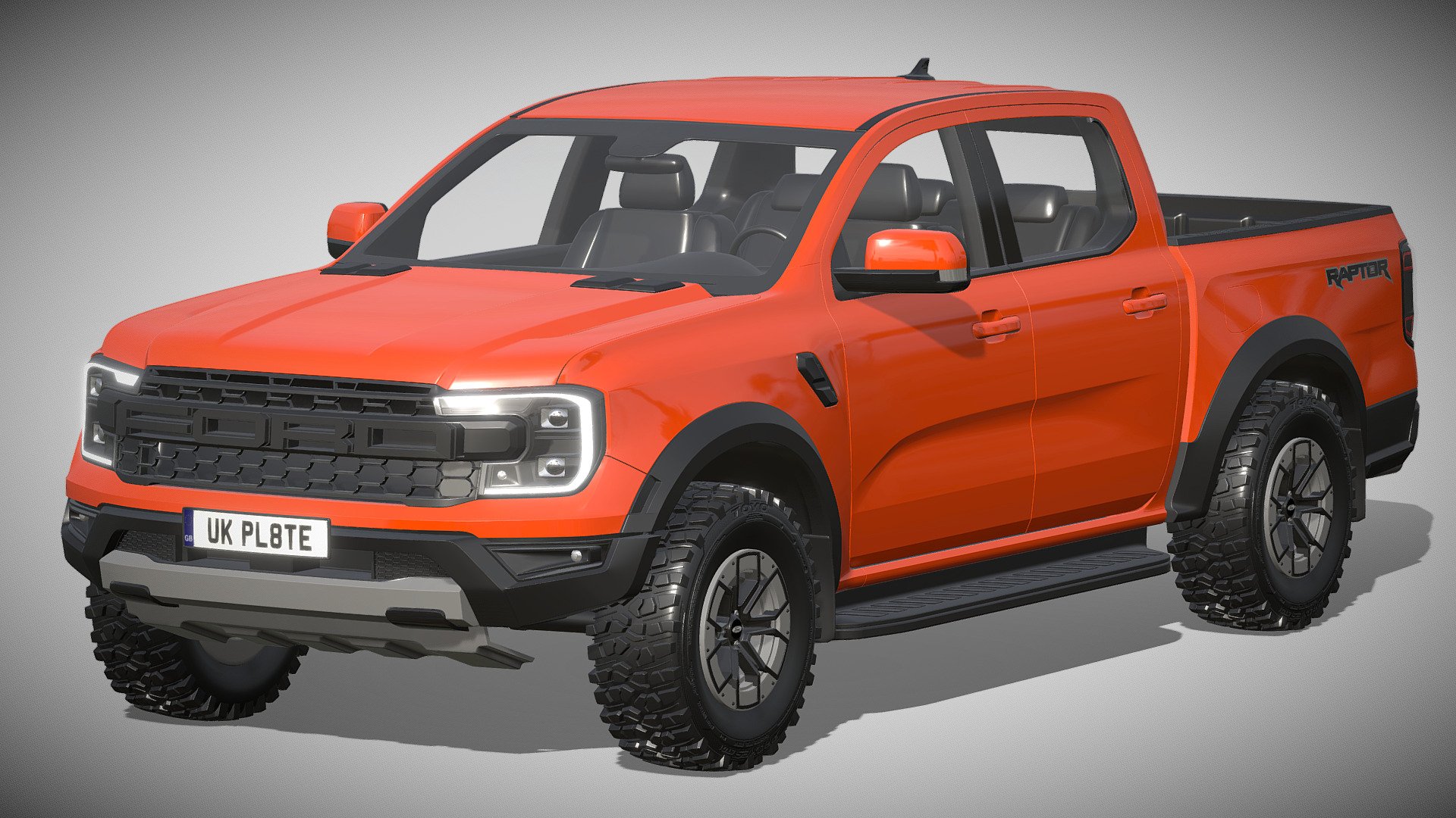 Ford Ranger Raptor 2023

https://www.ford.com.au/showroom/future-vehicle/next-gen-ranger/raptor/

Clean geometry Light weight model, yet completely detailed for HI-Res renders. Use for movies, Advertisements or games

Corona render and materials

All textures include in *.rar files

Lighting setup is not included in the file! - Ford Ranger Raptor 2023 - Buy Royalty Free 3D model by zifir3d 3d model