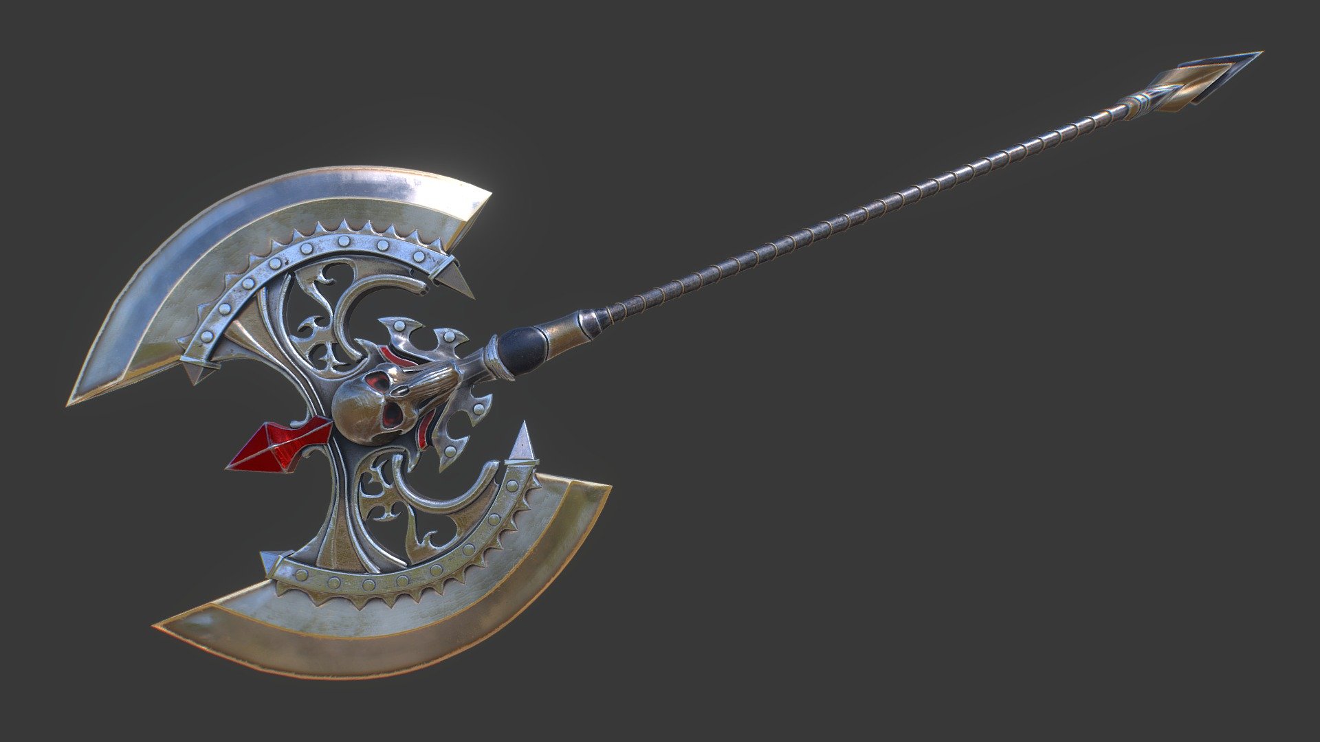 Made for Unity - Fantasy_axe_1 - 3D model by Nicu_Tepes_Vulpe 3d model