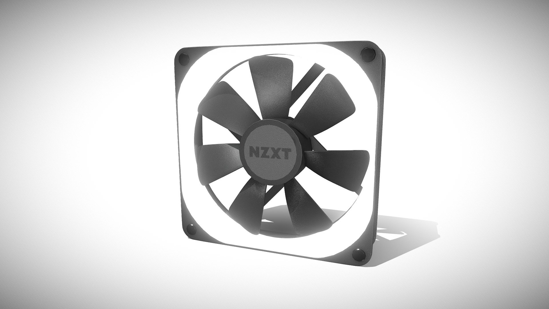 3D Model of an NZXT Aer P120 120mm Case fan made in maya and textured in Substance Painter.
Took about 3hrs to complete 3d model
