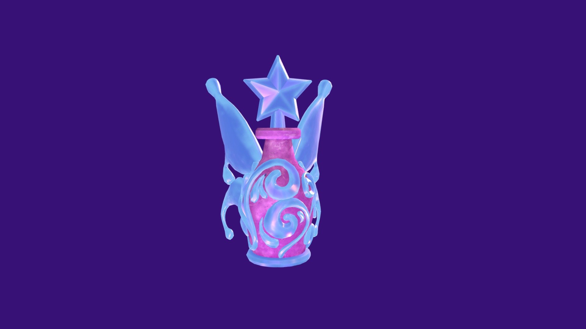 Potion Bottle for an upcoming game - Pixie Potion - 3D model by katie.mutton 3d model
