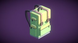 Low Poly Backpack assets, b3d, vr, gamedev, backpack, isometric, madewithwacom, unity, low-poly, asset, game, art, lowpoly, gameart, gameasset, free