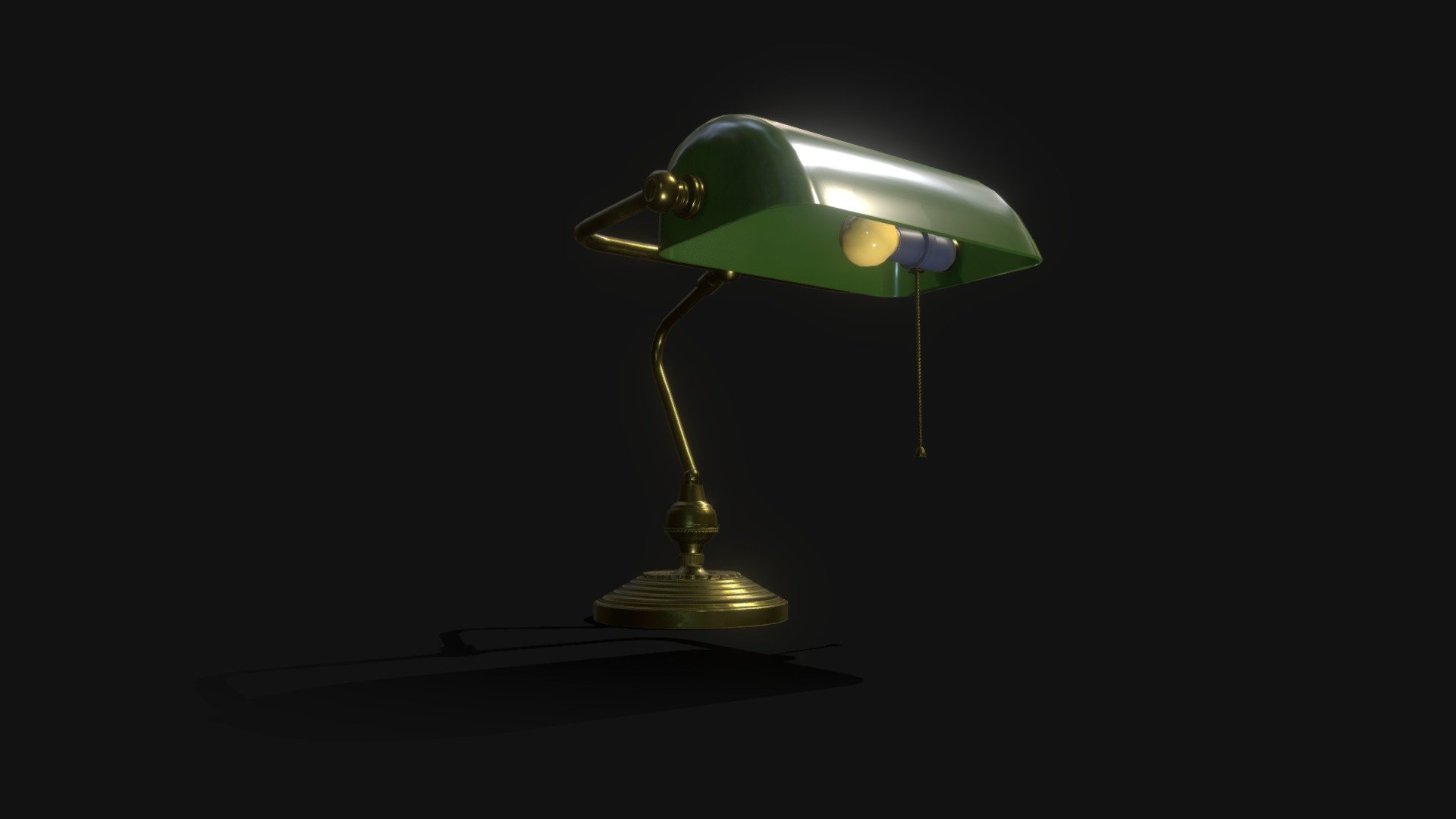Old fashioned table lamp - Desk Lamp - Download Free 3D model by RedHorn 3d model
