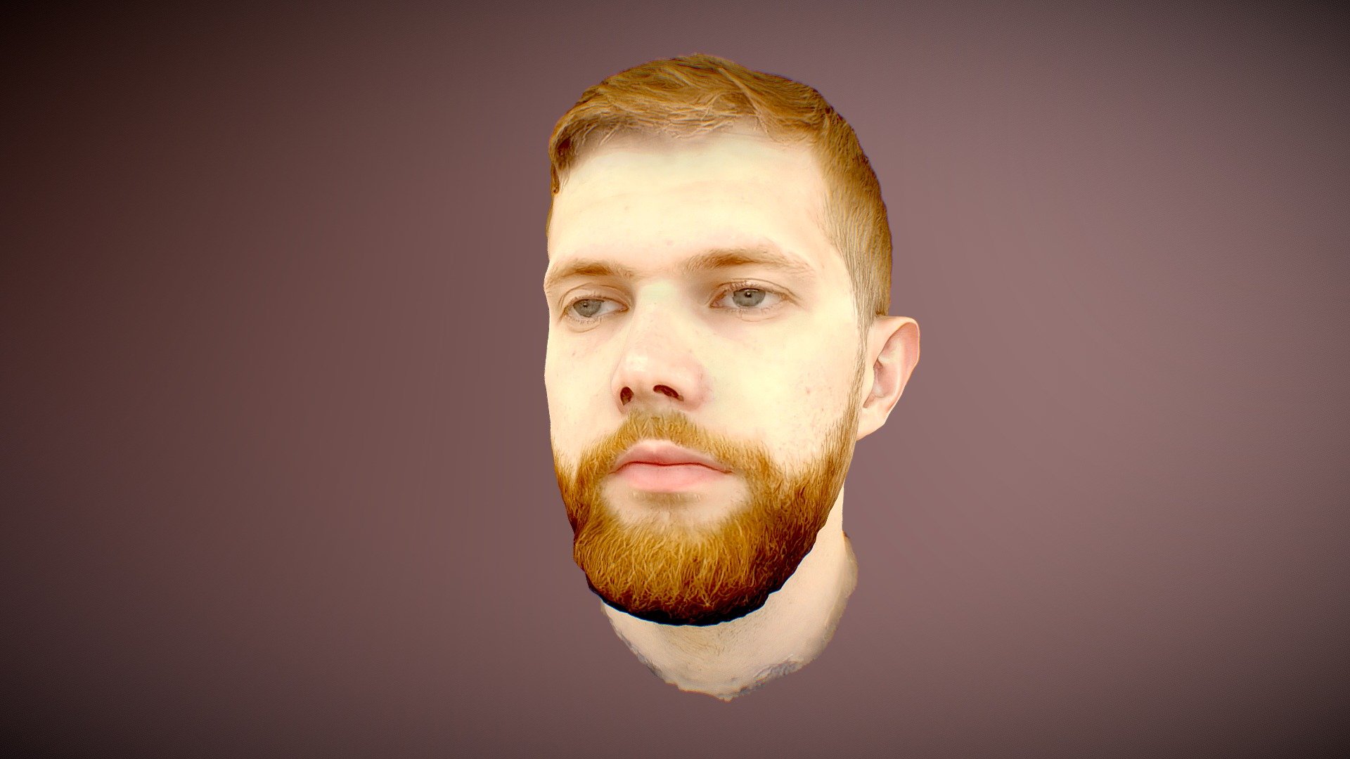 Raw realistic portrait of a person created using photogrammetry, ready for further retopology and cleanup of both mesh and texture for animation.

I have interest in 3D characters creation workflow using this technique since its relatively fast and cheap.

Photos were taken on smartphone and then uploaded to Agisoft Photoscan 3d model