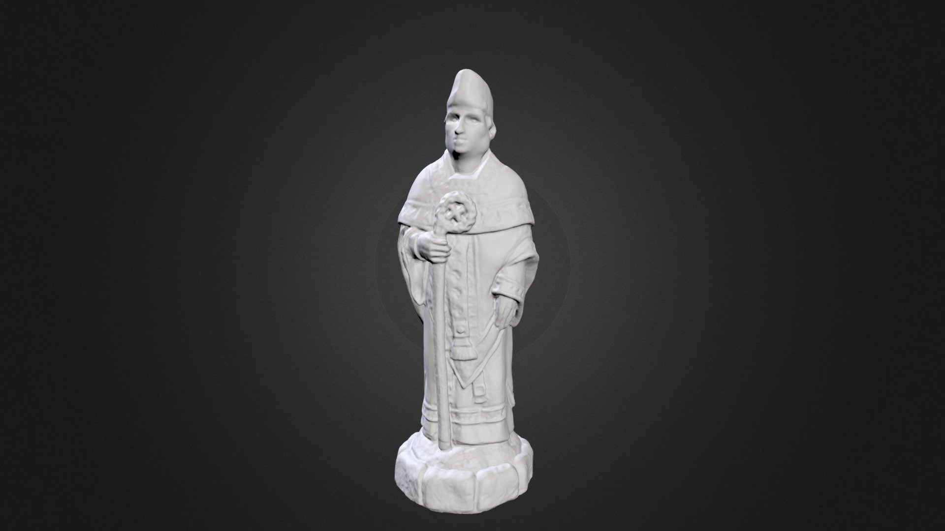Digitalizada em 3D com David SLS - Peça de xadrez - Bispo - 3D model by LAFF3D 3d model