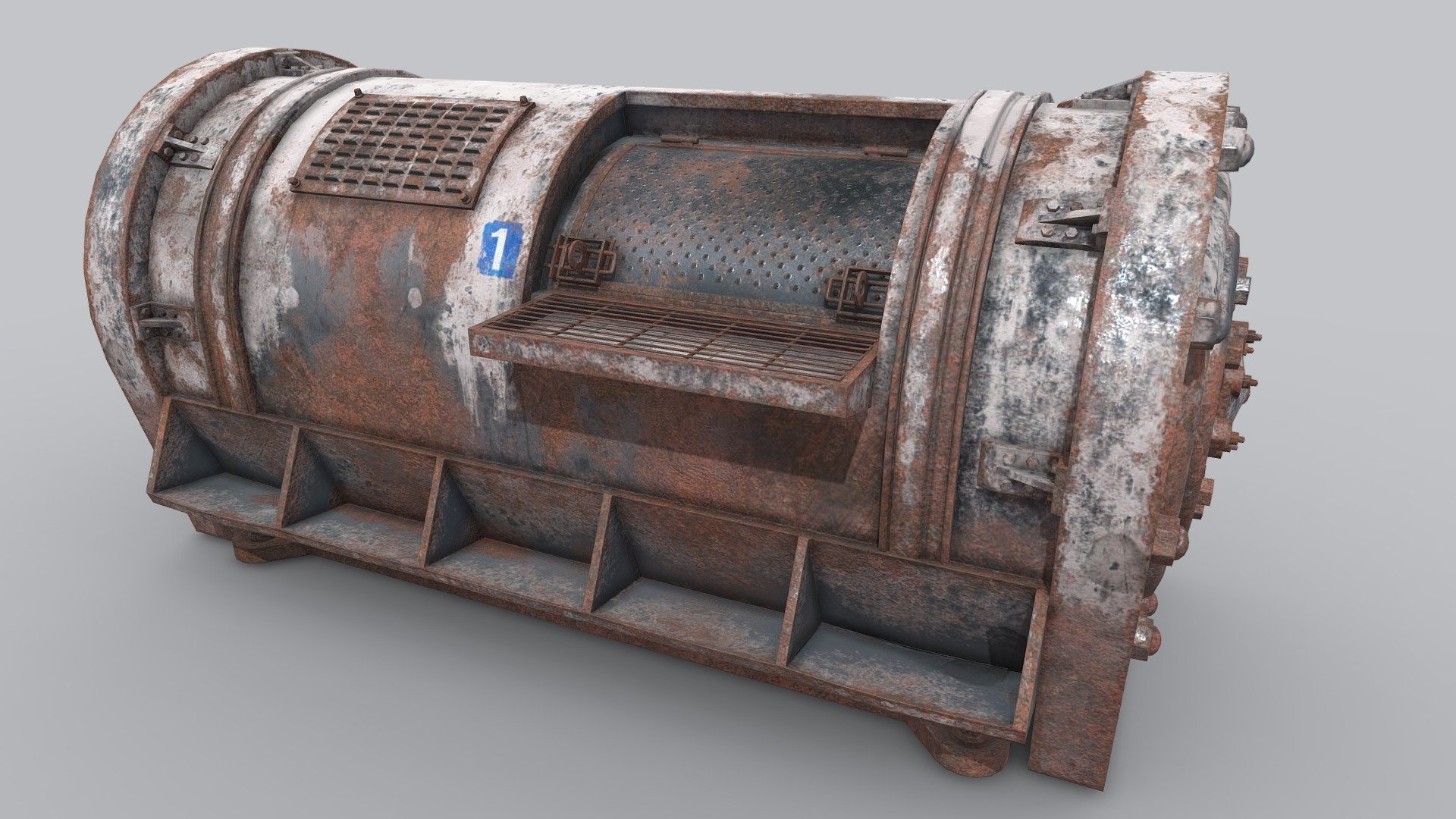 An industrial laundry machine for a Half Life: Alyx mod - Half Life 2 inspired laundry machine - Download Free 3D model by Kidney_02 (@Kidney02) 3d model