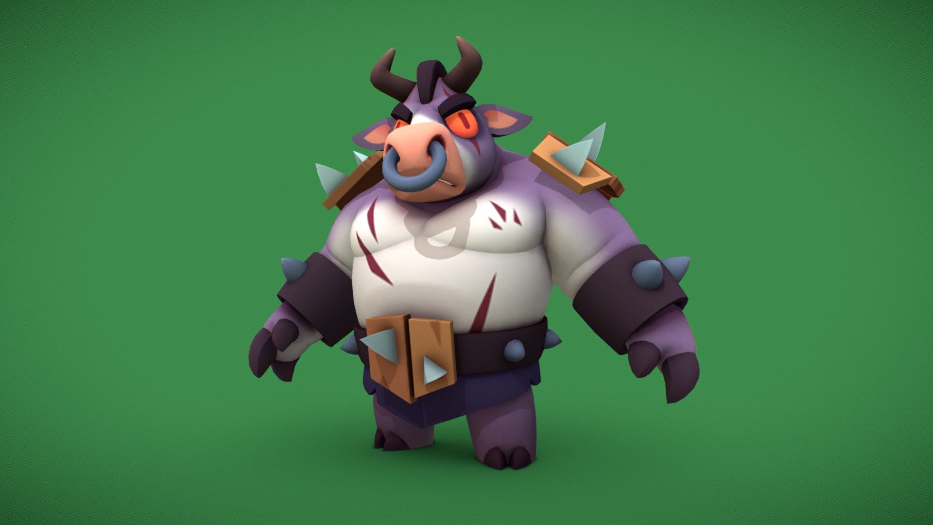 Beef Golem boss model for mobile game &ldquo;Warrior Way – One Way Story