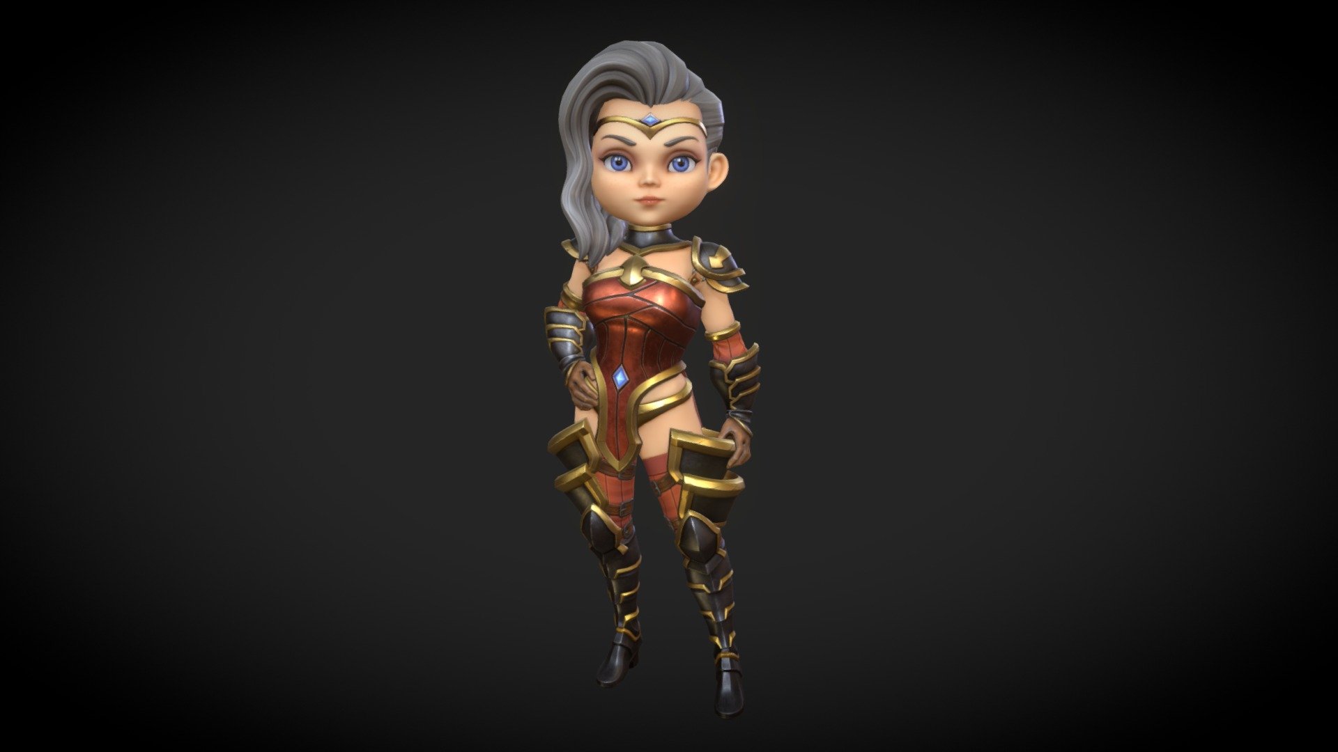 Girl Warrior - 3D model by terry8753 3d model