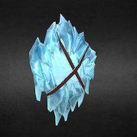 Ice Shield 3dcoat, photoshop, 3dsmax, weapons, lowpoly, fantasy