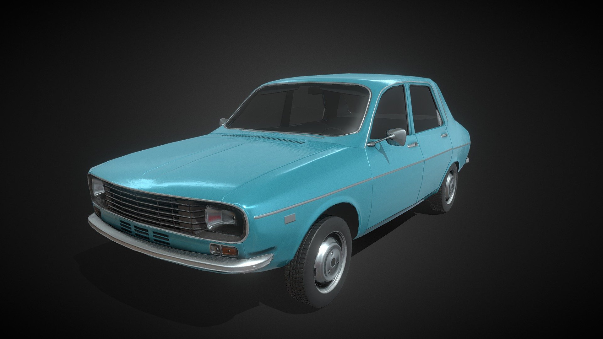 Low Poly 3D car based on the Dacia 1300 / Renault 12 3d model
