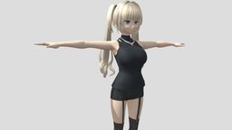 【Anime Character】Casual Female (V3/Unity 3D)