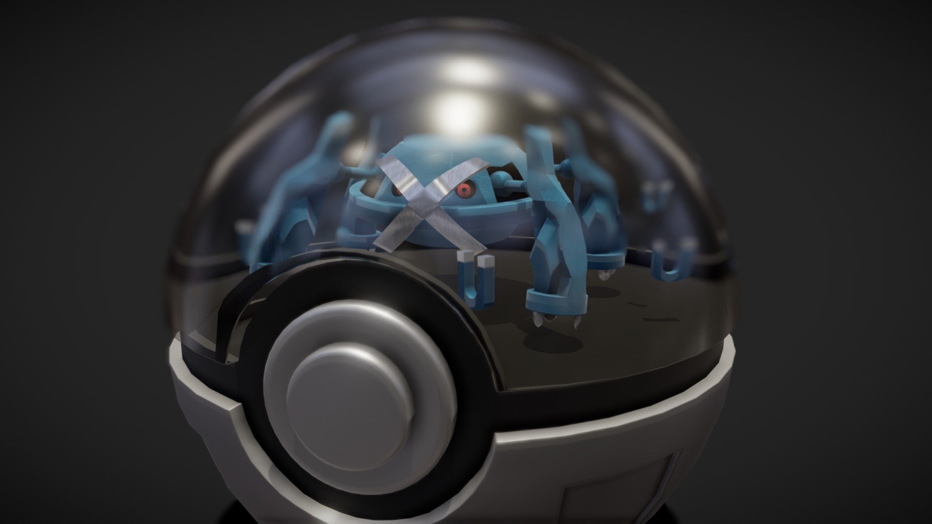 Practice to get back in to modelling after a while again.

Shiny metagross : https://sketchfab.com/3d-models/shiny-metagross-c78d91f041bd41e8928830d0290ef2cf - Metagross Glass Poke Ball - 3D model by Dylan Spin (@DylanSpin) 3d model