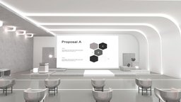 VR Lecture Hall | Silver Auditorium | Baked scene, room, virtual, modern, 360, seat, baked, vr, presentation, virtualreality, hall, auditorium, seats, showroom, conference, podium, pulpit, lecture, interior, space, screen