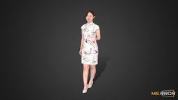 [Game-Ready] Asian Woman Scan_Posed 18 body, topology, people, standing, asian, bodyscan, ar, posed, traditional, woman, korean, cheongsam, cheongsam-qipao, qipao, woman3d, character, low-poly, photogrammetry, lowpoly, scan, female, human, movements, asian-style, traditional-cloth, noai