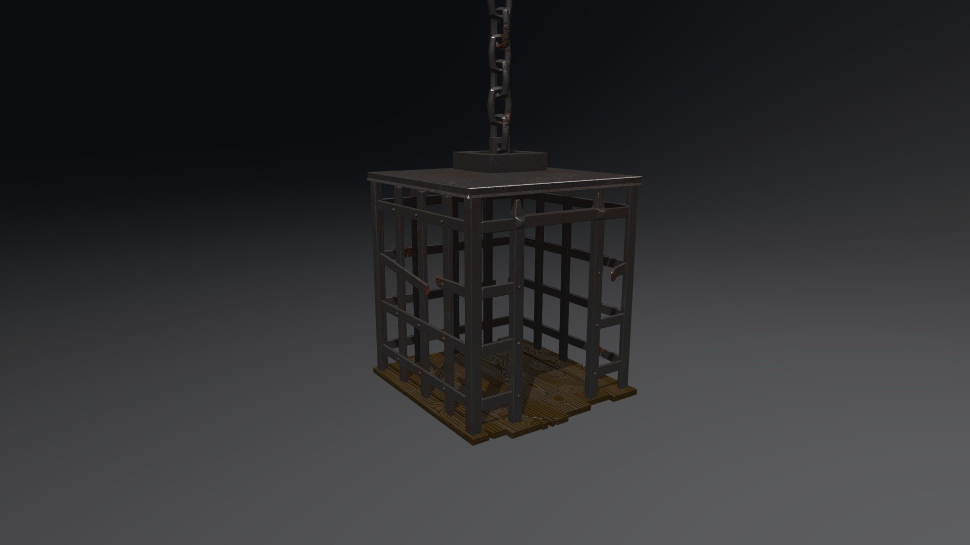 Cage elevator for a dungeon or temple level 3d model