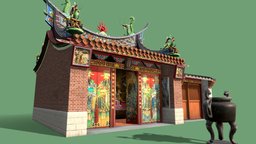 城隍廟City God Temple (2020) temple-architecture, 3d, 3dsmax, lowpoly, temple