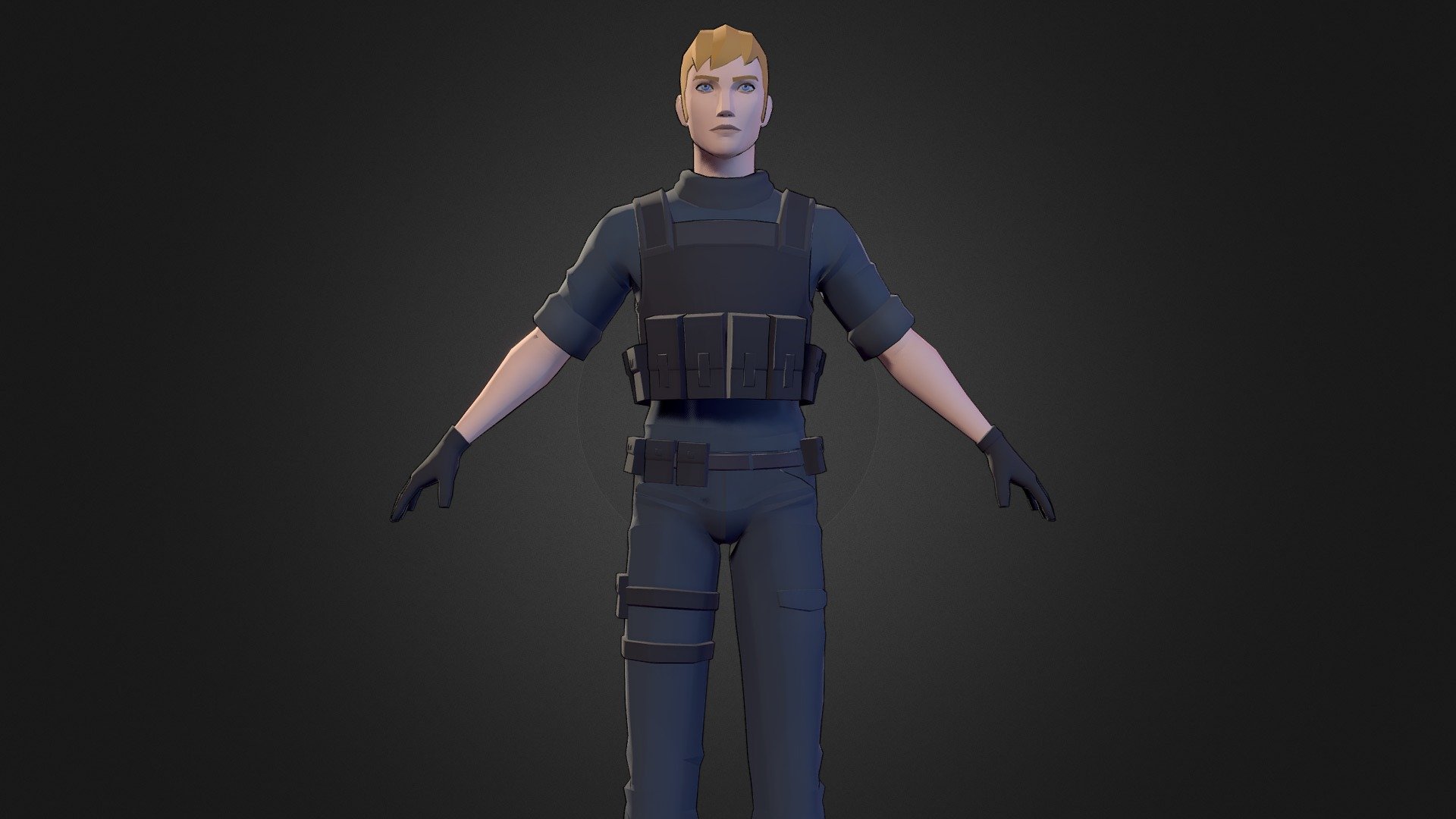 Lowpoly character with customizable outfit, optimized materials, and basic blendshapes for facial expressions

*** Includes character customization demo (Unity3D)**

Features:




Humanoid rig compatible with mixamo and other animation packages

Customizable outfits

Uses a single material with a lightweight atlas texture

Includes character customization demo

The samples use the Built-in pipeline and the Post Processing Stack v2

No animations included

Customization options:




3 hairstyles

17 combinations of shirts and jackets

3 gloves

10 pants/shorts

4 shoes

Videos




Animation tests: https://www.youtube.com/watch?v=8Ptf_gWXRHY

Customization sample: https://www.youtube.com/watch?v=Njb74D4FHLw


 - David - Lowpoly Customizable Character - Buy Royalty Free 3D model by Rukha93 3d model