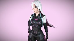 Rose armor, white, videogame, hero, rose, superhero, pink, woman, overwatch, overwatch-3d-model, substancepainter, character, girl, game, blender, lowpoly, animation, characterdesign, gamecharacter, concept, black, rigged, overwatch2, fanconcept