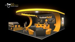 Venture Gold custom exhibition stand sketchup