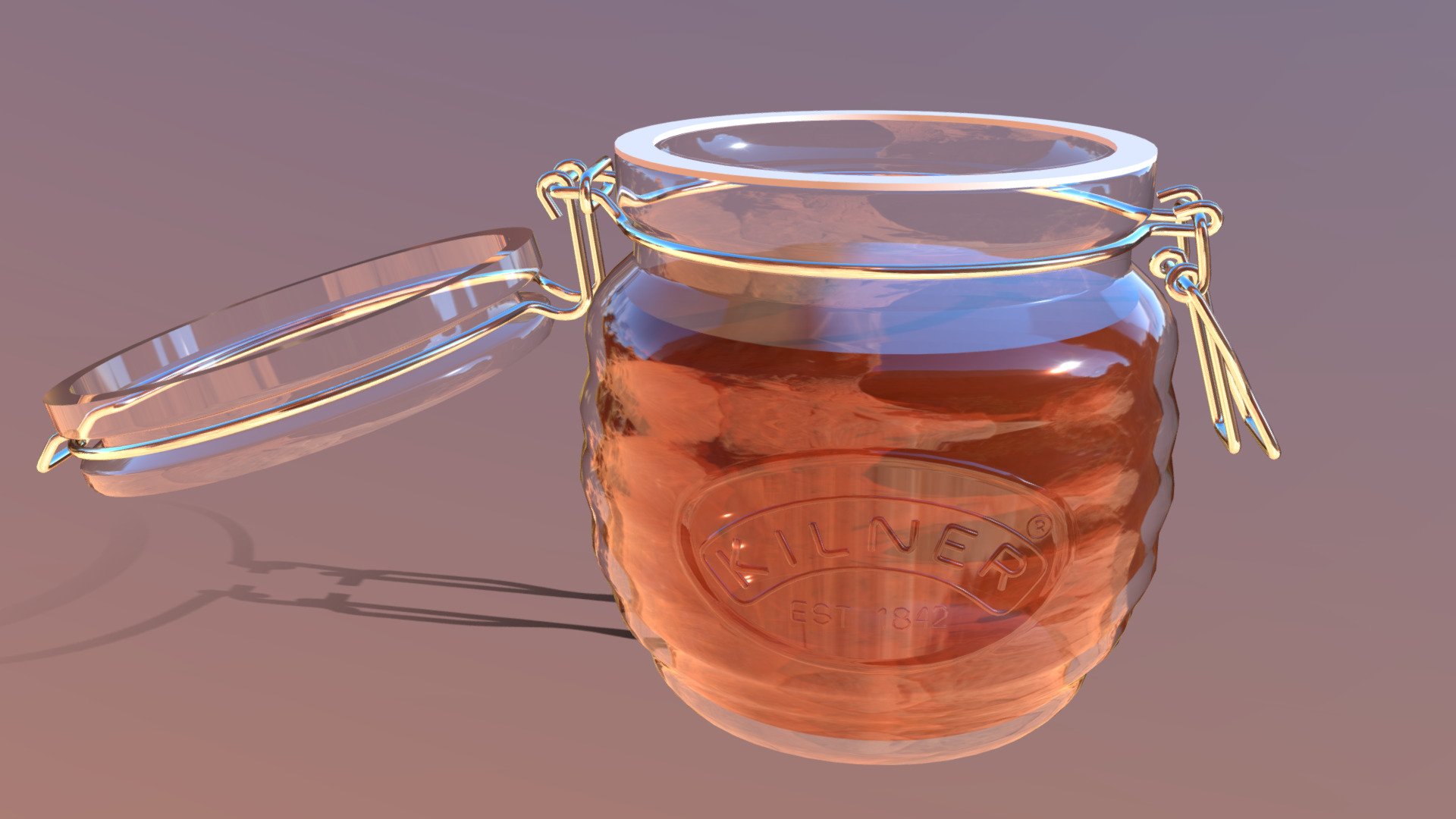 Honey Kilner glass jar with rope lock - Buy Royalty Free 3D model by paperscan 3d model