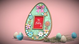 Easter Picture Frame frame, red, image, egg, easter, color, holiday, eggs, picture, pic, colorful, arloopa