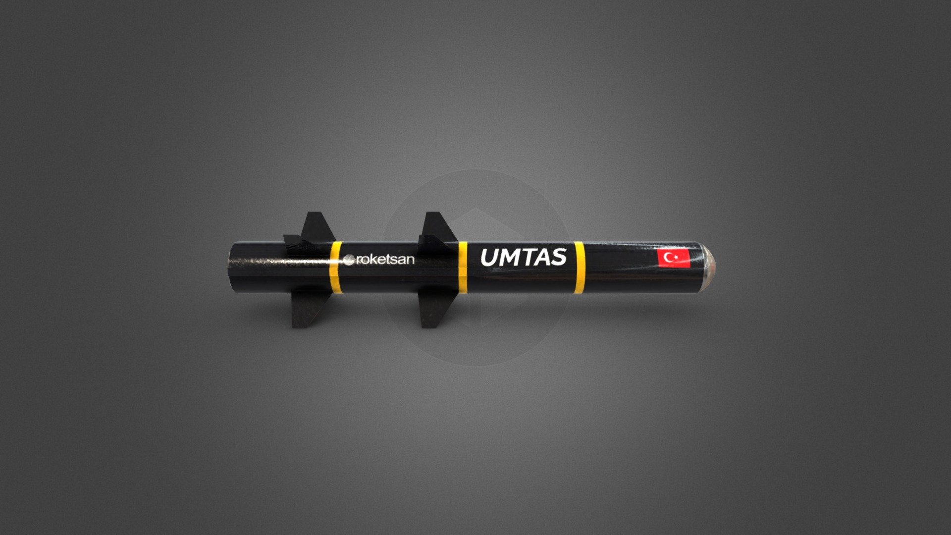 UMTAS; a long-range antitank missile. Roketsan has developed for the Turkish Armed Forces 3d model