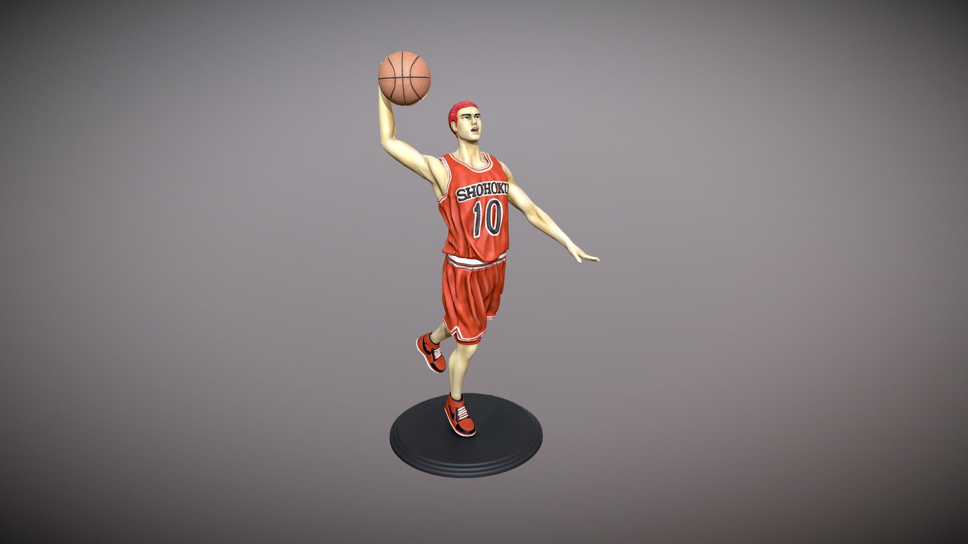 Hanamichi Sakuragi Figure manga anime Slam Dunk 3D print model

This digital sculpture was made in zbrush and exported to stl format and with the aim of being a model for 3D printing. Represents Hanamichi Sakuragi from the anime manga Slam Dunk.

A file is provided in zip format with the separate parts of the body and a file with the figure in one piece 3d model