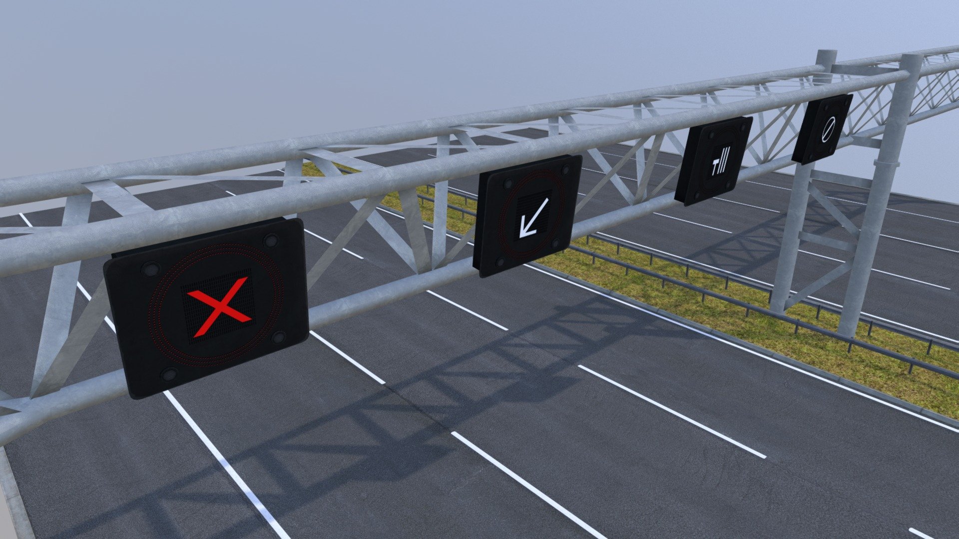 Motorway Gantry - 3D model by Jay Stew (@byrdy77) 3d model