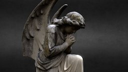 Cemetery Angel 3d-scan, angel, cemetery, gravestone, grave, headstone, statue, pray, tombstne, realitycapture, photogrammetry