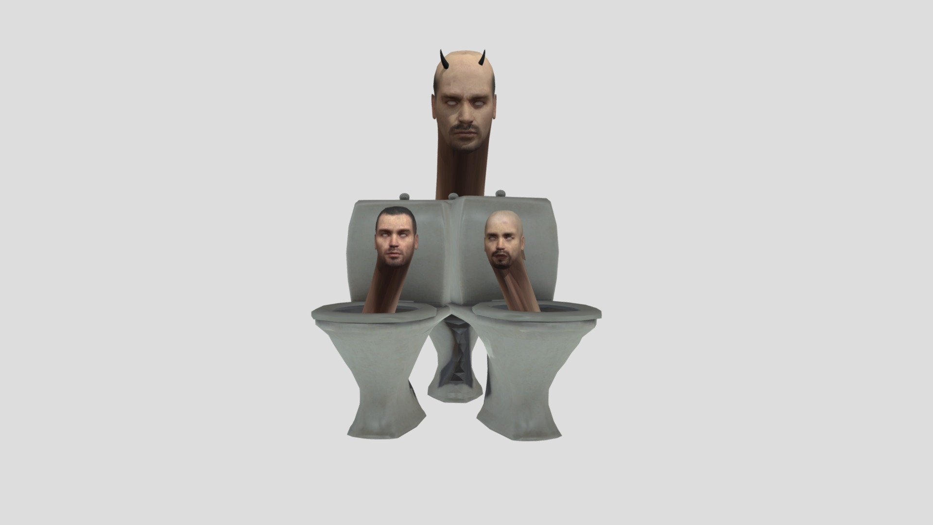 triplet toilet 

No Free

Credits: kev016 - Triplet skibidi toilet - 3D model by What the heck!? Boom! (@Dafukbooooom) 3d model