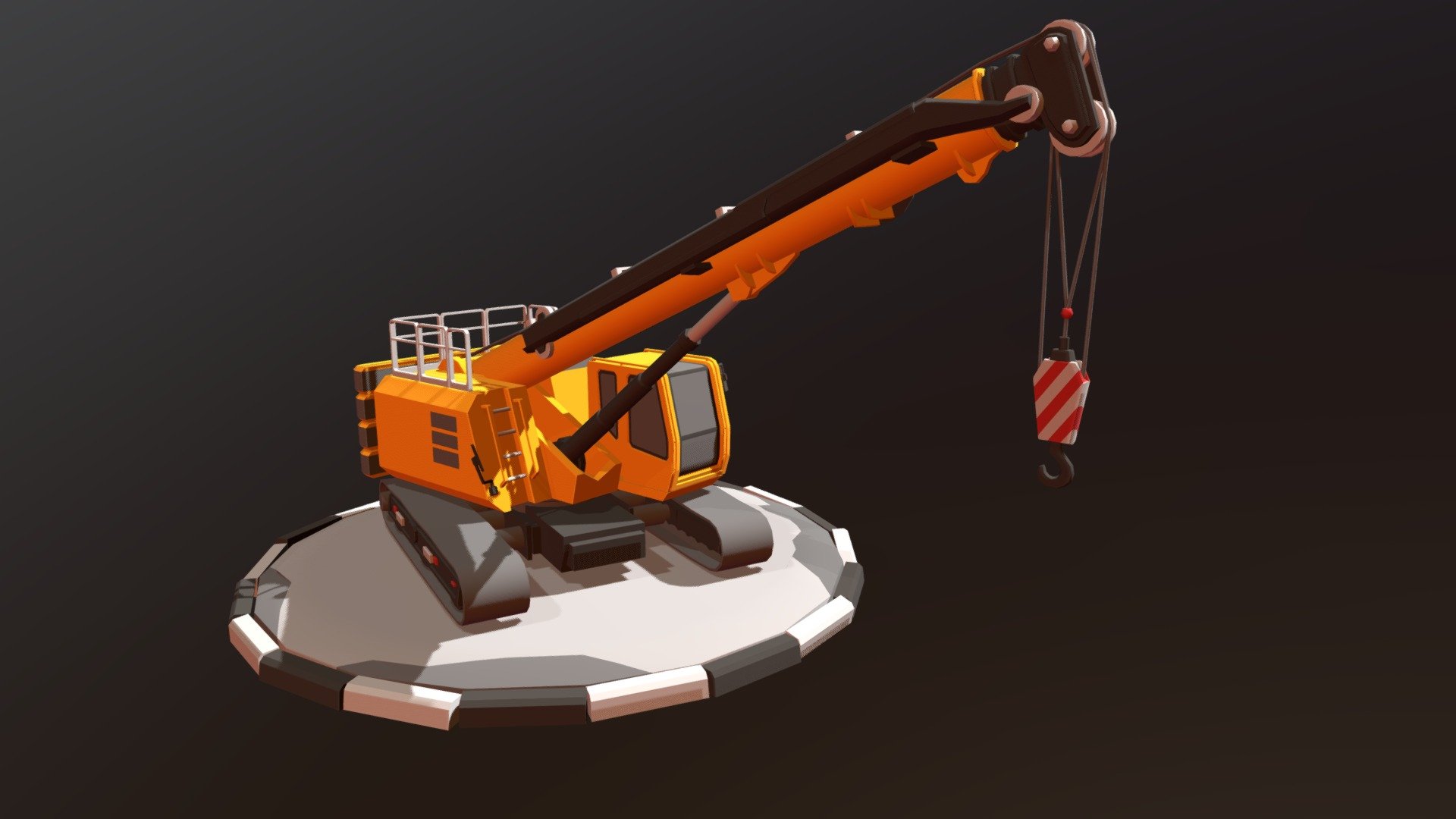 Crane on tracks_DRAFT - 3D model by OlegatoRUS 3d model