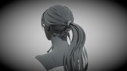 Hairpin For Ray II hair, ponytail, hairstyle, hairpin, girl, blender, female