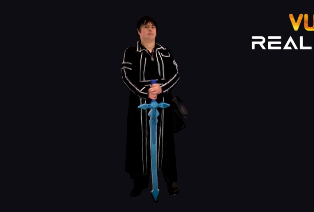 Kirito with Blue sword - Kirito - 3D model by RealD 3d model