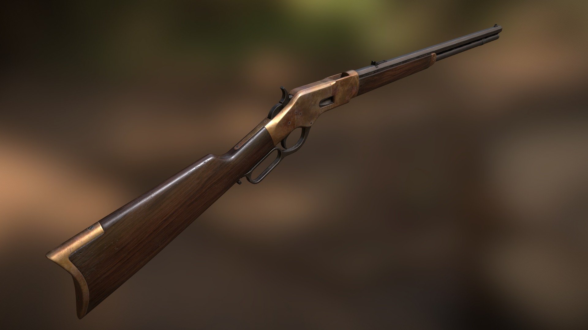 Played a lot of RDR2 and Hunt Showdown :D Here's a 3D model of an 1886 Winchester Yellowboy Rifle - 1886 Winchester Yellowboy Rifle - 3D model by cygerodias 3d model