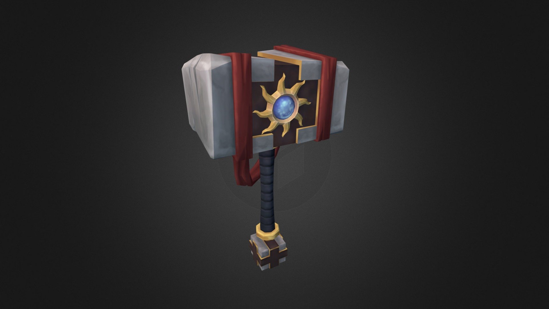 A legendary Hammer forged by angels for one of the six saint priests. After his demise; it, along with his belongings, were lost 3d model