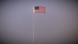 World War 2 USA Flag (Animation) ww2, flag, sound, flagpole, 48, worldwar2, low-poly, 3d, 3dsmax, texture, usa, animation, animated, bumpmap, pearl-habor