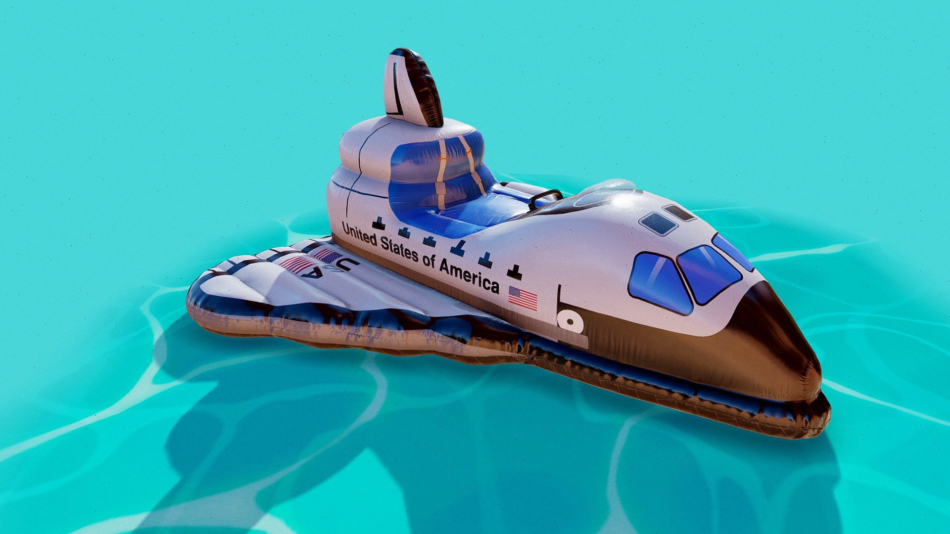 Inflatable Float - 4k Textures - Inflatable Space Shuttle - Buy Royalty Free 3D model by msanjurj 3d model