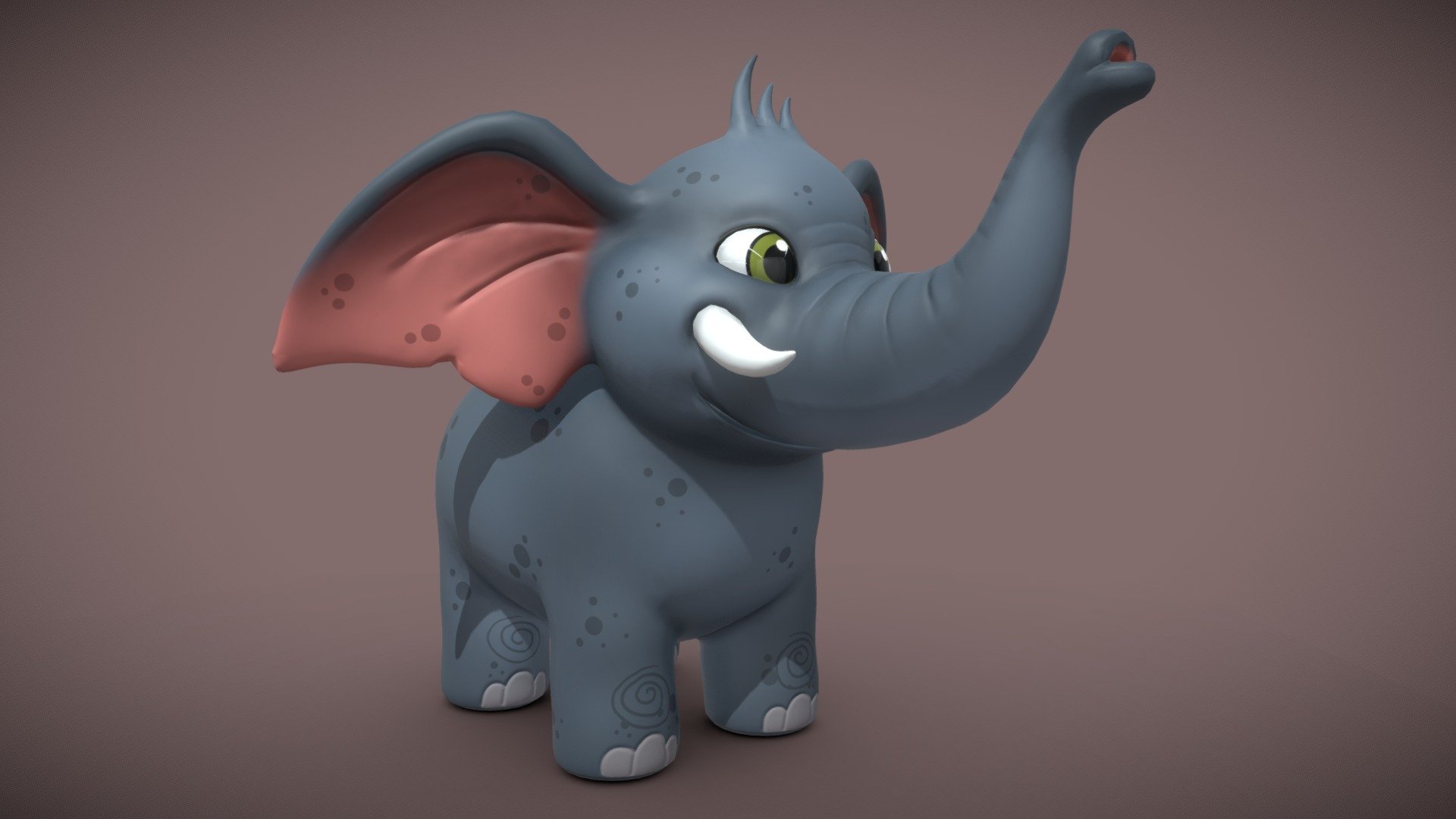Game ready stylized elephant model with 4k hand painted textures , ready for rigging and animation .
for more info you can visit : https://www.youtube.com/watch?v=fWVlksp6msQ&amp;amp;t=68s

Attached file contatins: 

Textures in 4K
Fbx 
Obj
Stl
Blender eevee
Blender cycles - Elephant - Buy Royalty Free 3D model by Split Studios (@splitstudios) 3d model