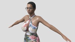 Mazikeen american, dress, african, woman, character, game, animation, animated