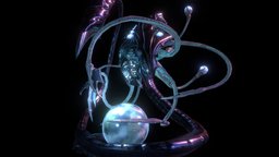 Nyx planet, universe, pose, sharp, god, claws, tentacle, destruction, cold, fangs, moster, xnormals, godess, consumption, blender, creature, zbrush, blue, fantasy, space