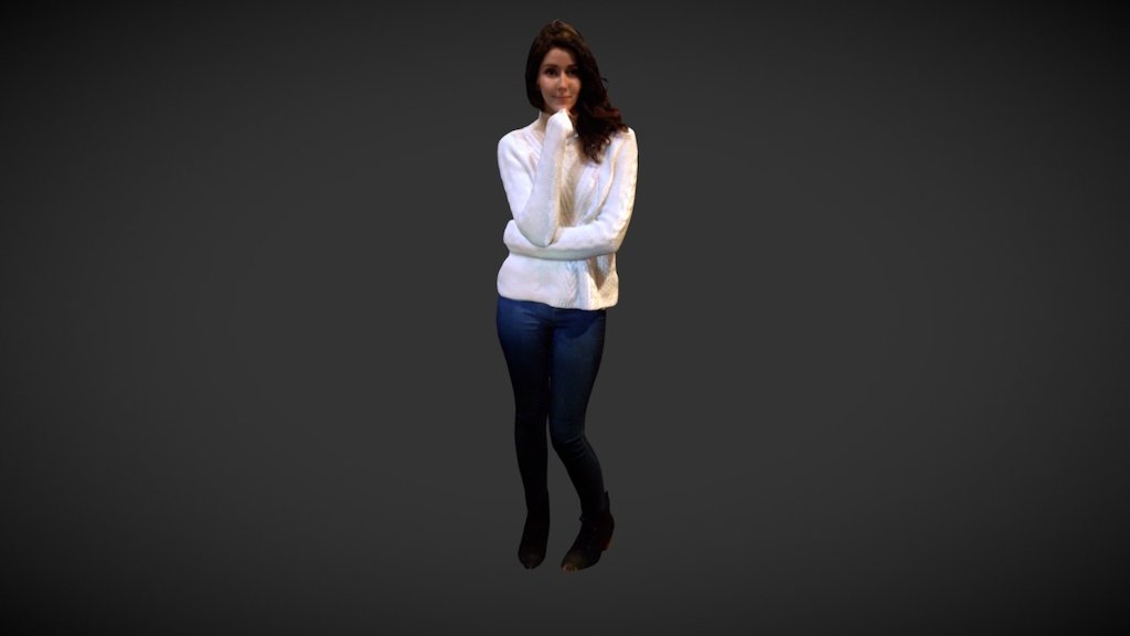 White sweater 1 - Lexi Full body scan - 3D model by Ian Lopez (@silentrepose) 3d model