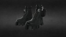 Prada Monolith Boots b3d, fashion, shoes, boots, prada, military-equipment, substance, gear