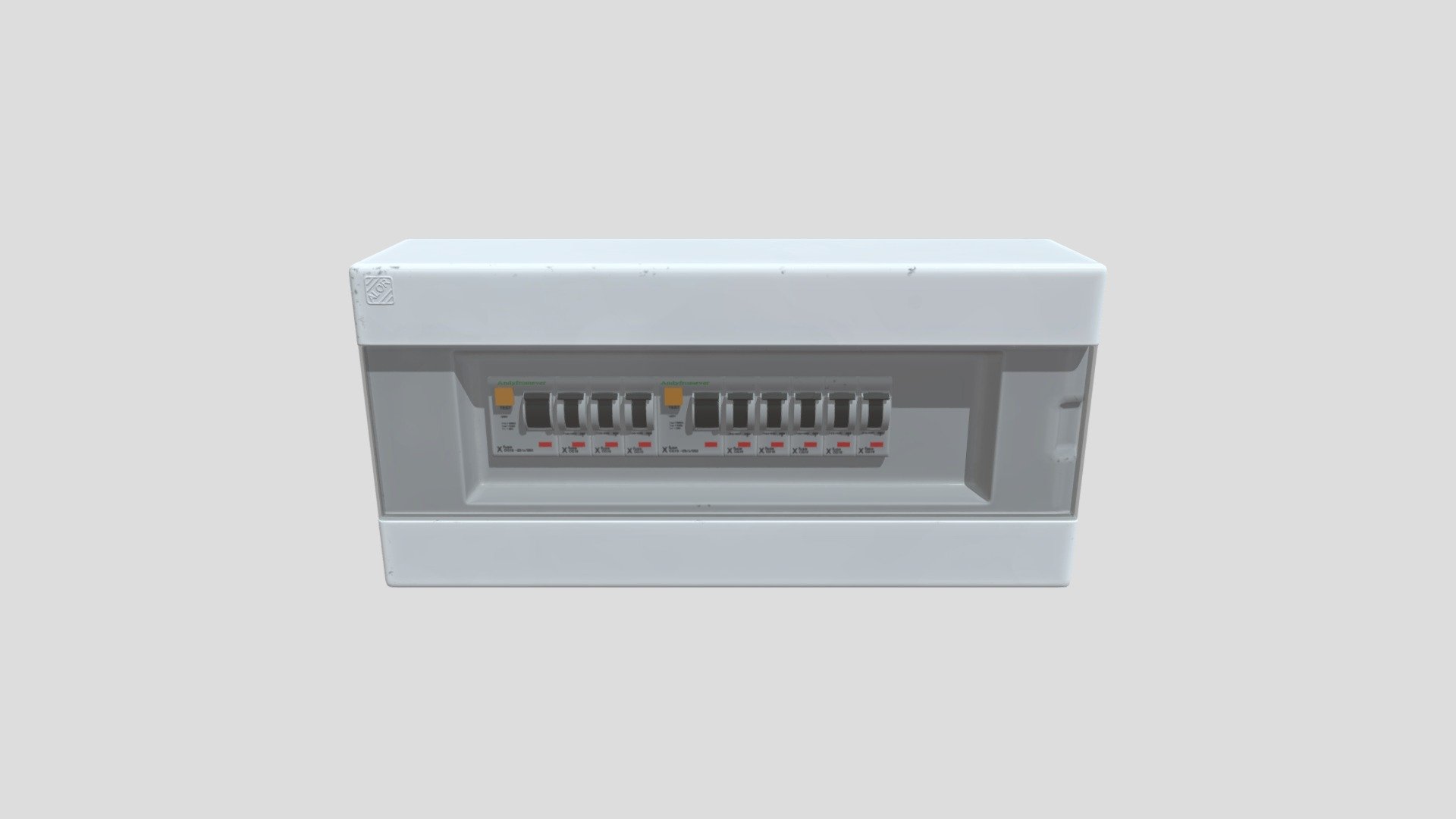 Highly detailed 3d model of fuse box with all textures, shaders and materials. This 3d model is ready to use, just put it into your scene 3d model