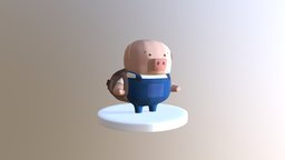 Pig from The Dam Keeper pig, maya, 3d-character