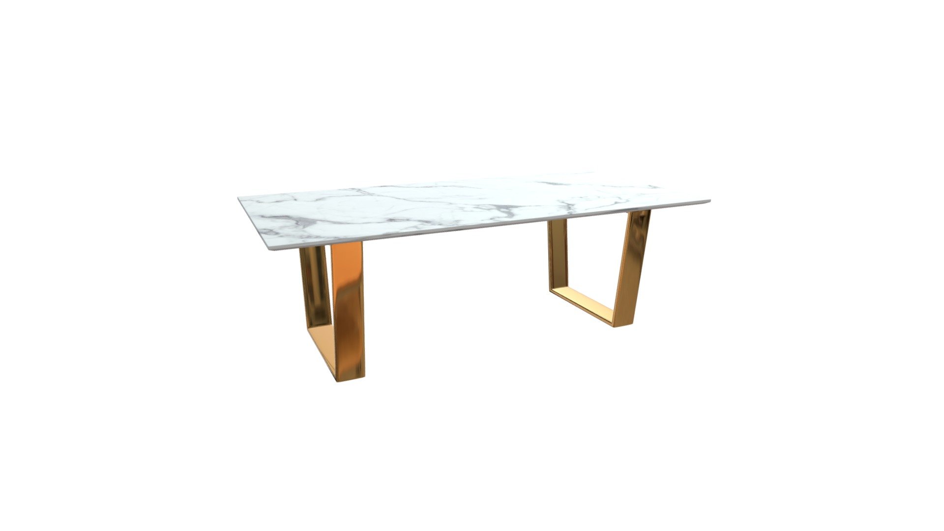 On-trend and decidedly modern, this sophisticated coffee table will be on every designers list. The rectangular faux marble top seems to float atop its simple gold geometric base and is gorgeous from every angle. Perfect in front of your sofa and is long and narrow to fit in most spaces. Pair with the Atlas console and end table. www.zuomod.com/atlas-coffee-table-stone-gold - Atlas Coffee Table Stone & Gold - 100653 - Buy Royalty Free 3D model by Zuo Modern (@zuo) 3d model