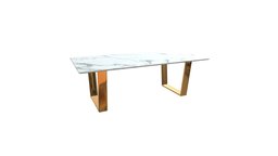 Atlas Coffee Table Stone & Gold indoor, furniture, table, coffeetable, living, coffee-table, zuo, zuomod, zuomodern