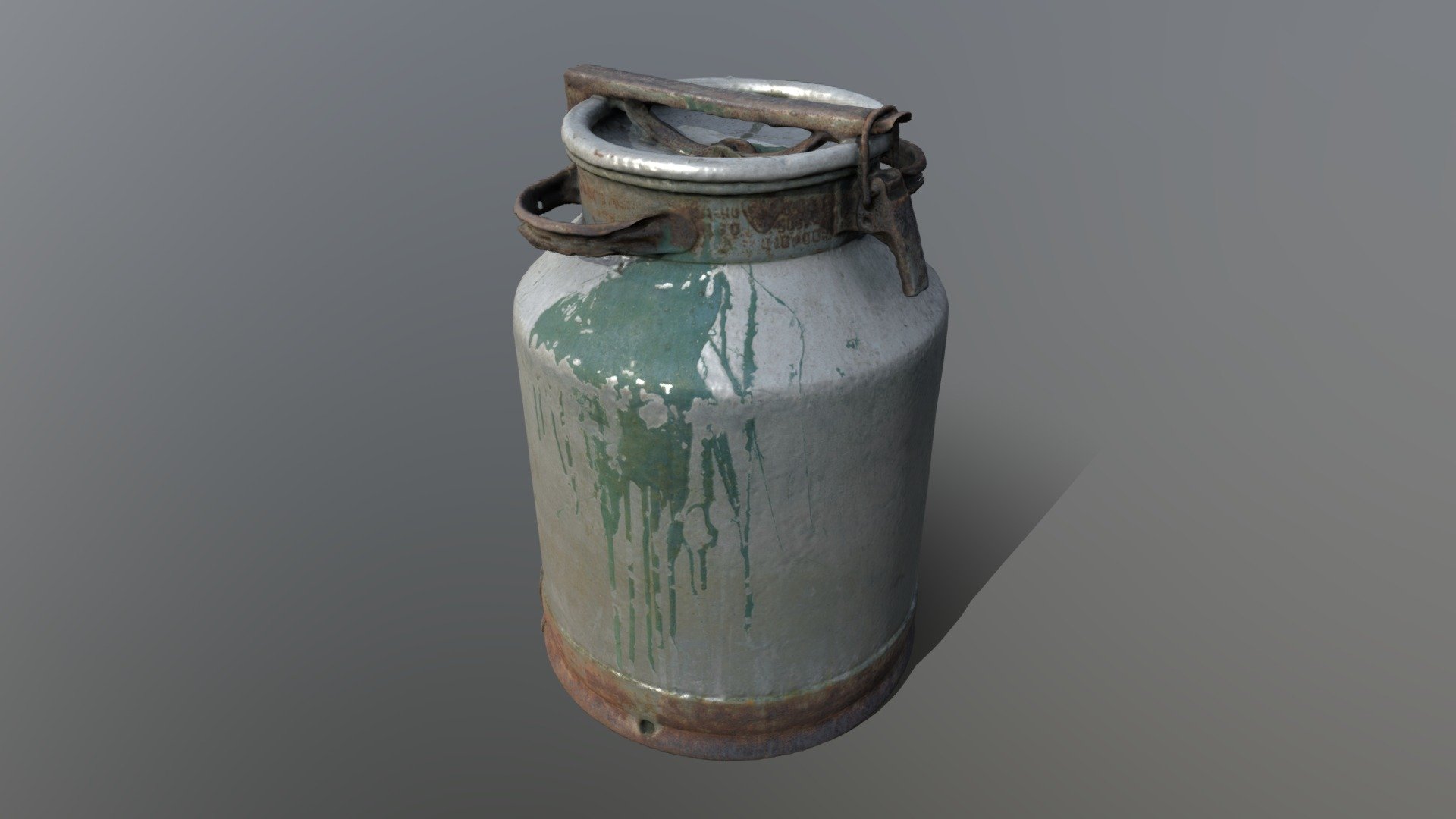 An old milk canister. Normal map is openGL format 3d model