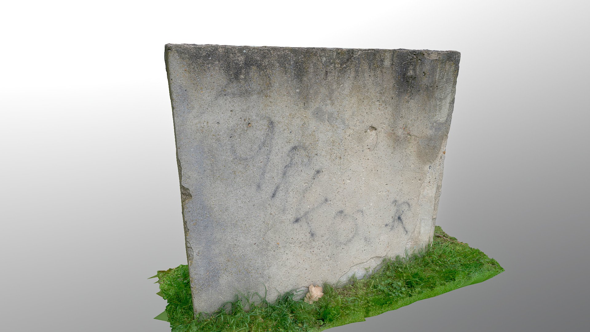 Concrete wall square broken block fragment with sprayed tags

photogrammetry scan (260 x 24MP) - Concrete wall block fragment - Buy Royalty Free 3D model by matousekfoto 3d model