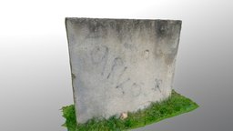 Concrete wall block fragment