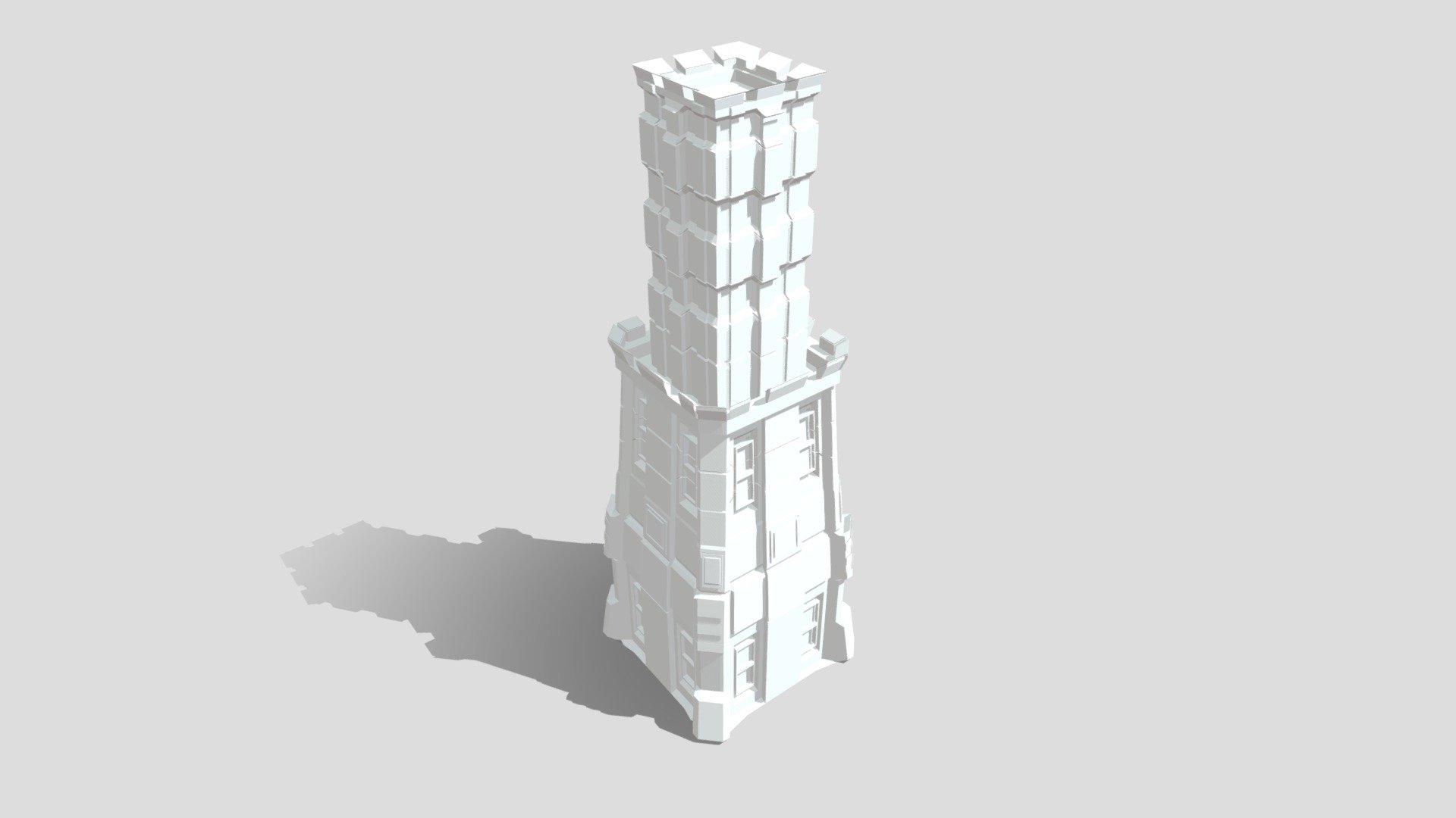 Tower 2 - low poly - Download Free 3D model by Username.blend (@chrismasmanidis3) 3d model