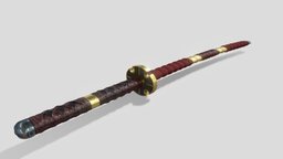 Sandai Kitetsu katana, roronoazoro, sword-3d-model, katana_sword, katana-katana-sword-japanese-katana_sword, onepiece, zororonoa, 3swordstyle